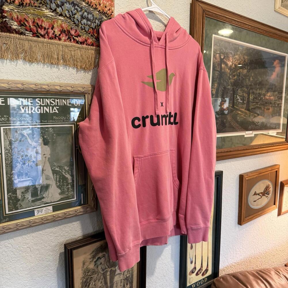 NWOT Crumbl‎ Cookies x Dove RARE Pink Designer Hoodie Size Men’s Large - Picture 2 of 5